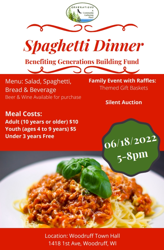 Spaghetti dinner and silent auction June 18